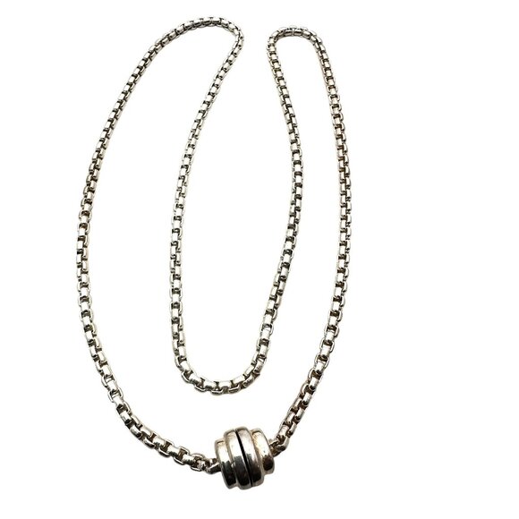 Joseph Esposito Box Link Chain Magnetic Clasp 22 Inch Necklace 41 Gram - Picture 1 of 3